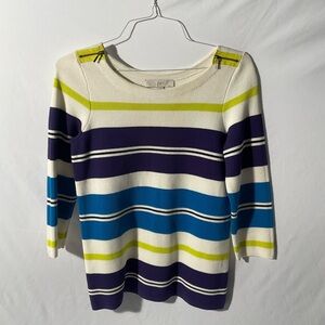 LOFT Multicolor Striped Sweater